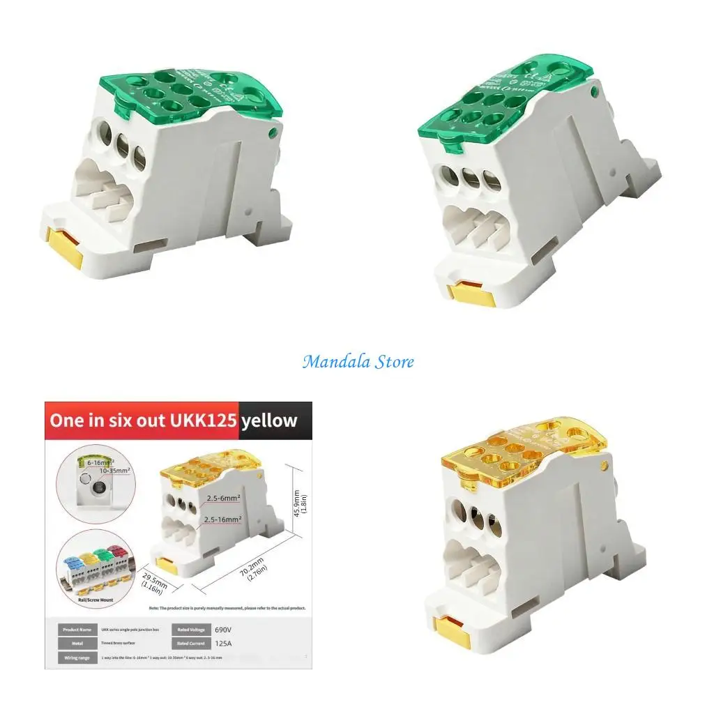 U2JC 125A Din Terminals Block Input Multiple Outputs Junction Box Enduring