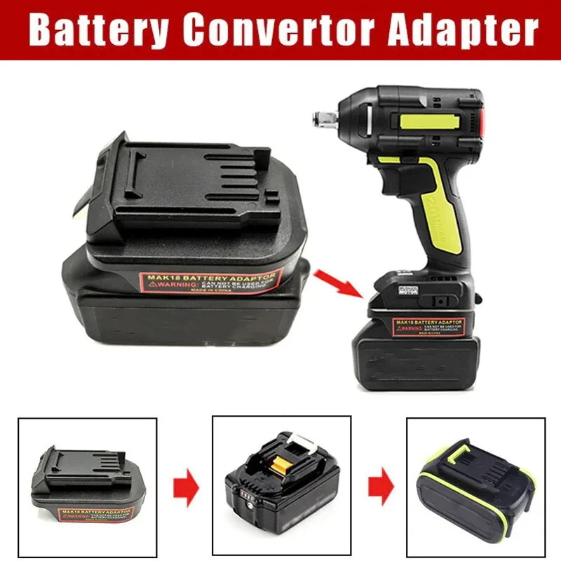 Battery Adapter For Makita 18V Li-ion Battery BL1830 Convert To Green Worx 5PIN 20V Max Lithium Battery Electrical Tool Use