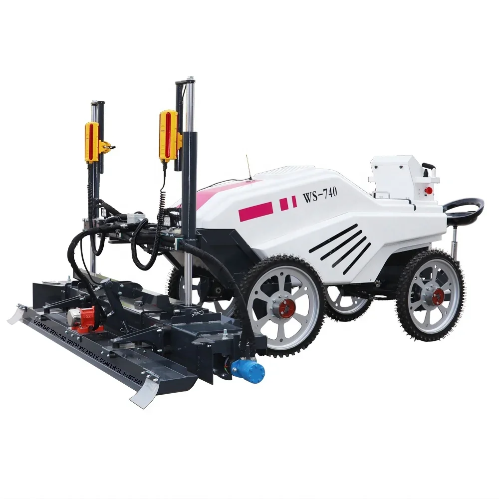 WS740 Concrete Surface Finish Road Construction Machine Vibrating Concrete Laser Leveling Machine with REMOTE System