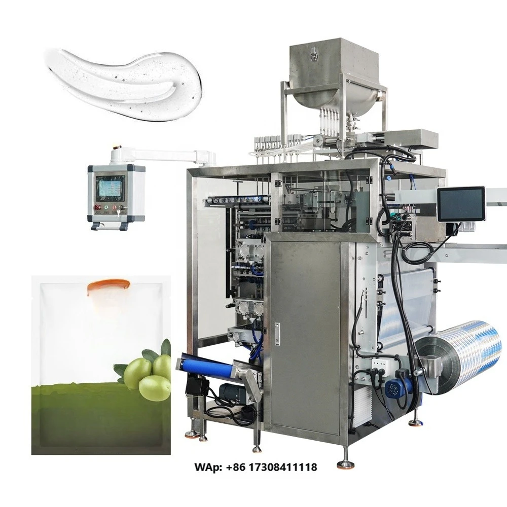 Factory Price 8 Line Vffs Multilane Automatic 4 Side Seal Sachet Hotel Shampoo Liquid/Paste Filling and Sealing Packing Machine