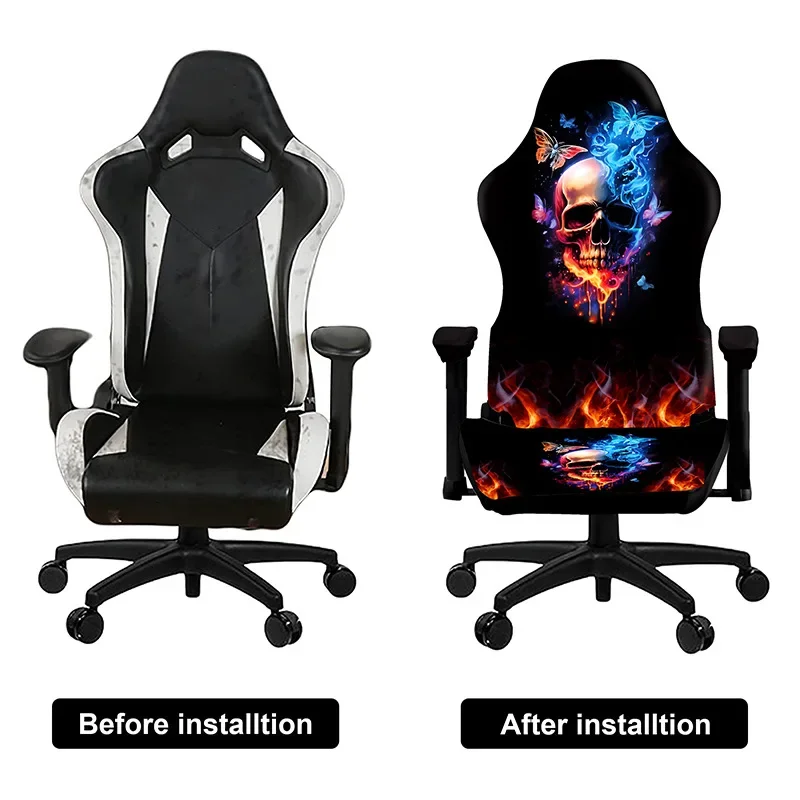 1 مجموعة غطاء كرسي الألعاب مرونة كرسي الكمبيوتر مسند الظهر مسند الذراع غطاء حامي العالمي لينة رشاقته كرسي مقعد يغطي yez자