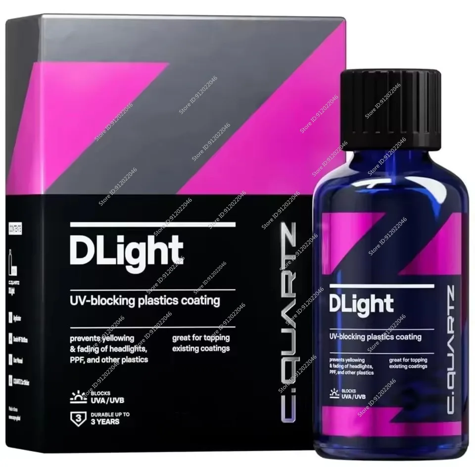 Auto CQUARTZ DLight UV Keramik-Scheinwerferbeschichtung Langanhaltender Schutz für Autopflege Scheinwerfer und PPF-Kunststoffe