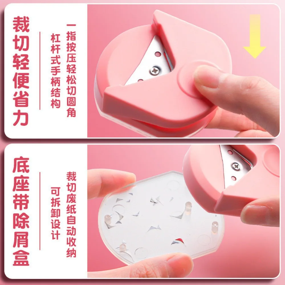 R4 Pemotong Fillet Pemotong Kertas Melingkar Kecil Kertas Foto Tepi Kartu Perlengkapan Kantor Siswa