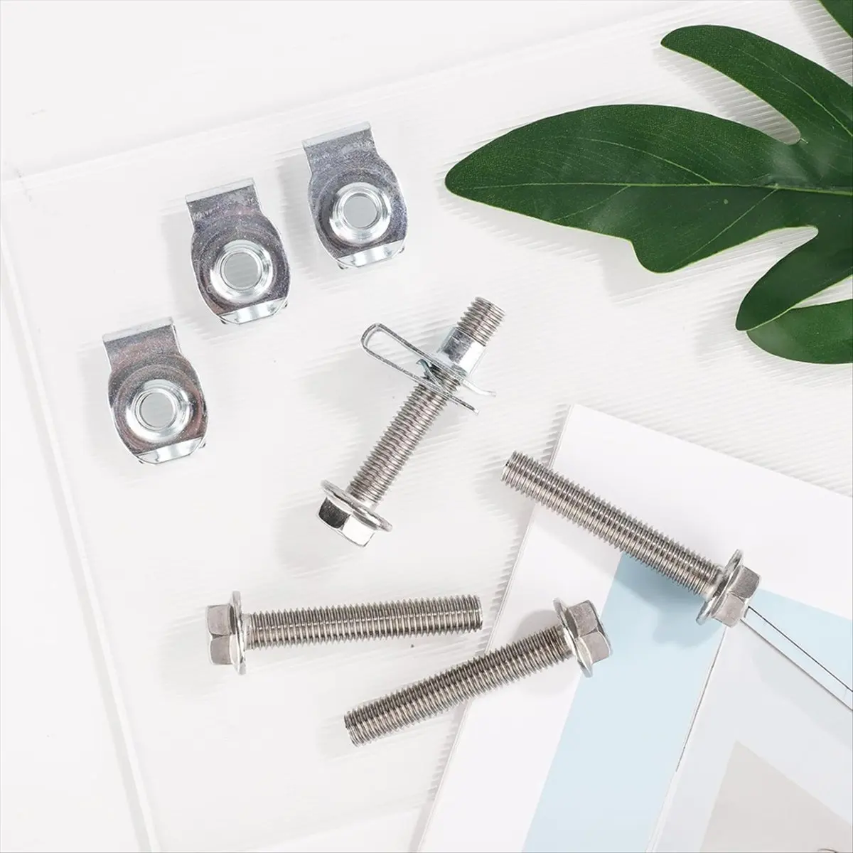 A45I 4Sets Tank Strap Bolts, Stainless Steel Tank Strap Hardware Replacement Kit for 1999-2021 Select