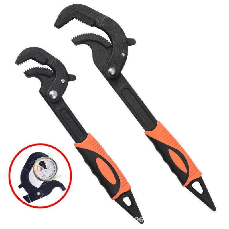 Wrench High Carbon Steel Multi Functional Adjustable Self Locking Ratchet Open End Wrench Manual Repair Tool