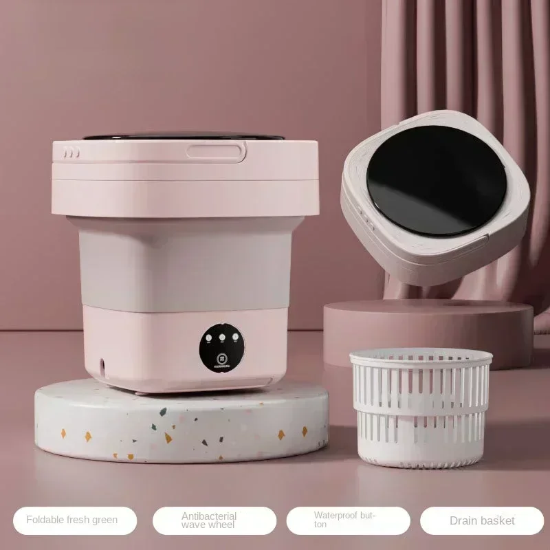 

New 6.5L Folding and Washing Integrated Washing Machine Small Student Dormitory Washing Machine Baby Machine Portable