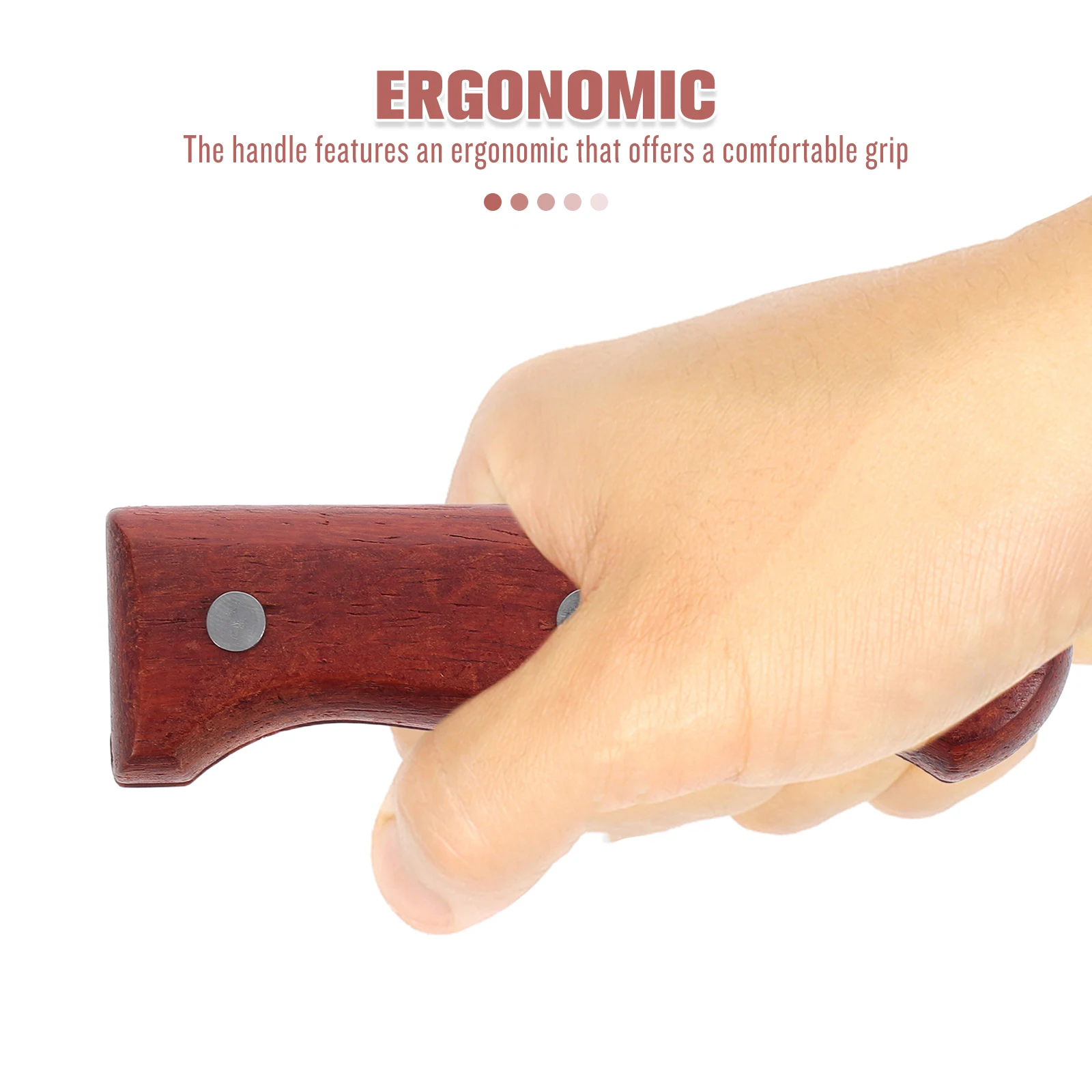 

Wooden Knife Handle Replacement Brown Universal Ergonomic Kitchen Cutter Meat Chopper Japanese DIY Craft Cutting Tools Accessory