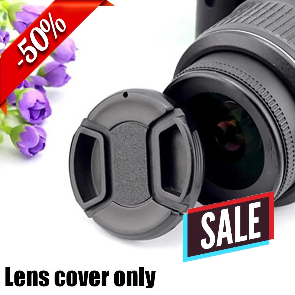 

55mm Lens Cap Cover for DSLR Cameras Nikon Sony Canon & Others Front Lens Cap Cover with Anti-Loss Keeper Lanyard