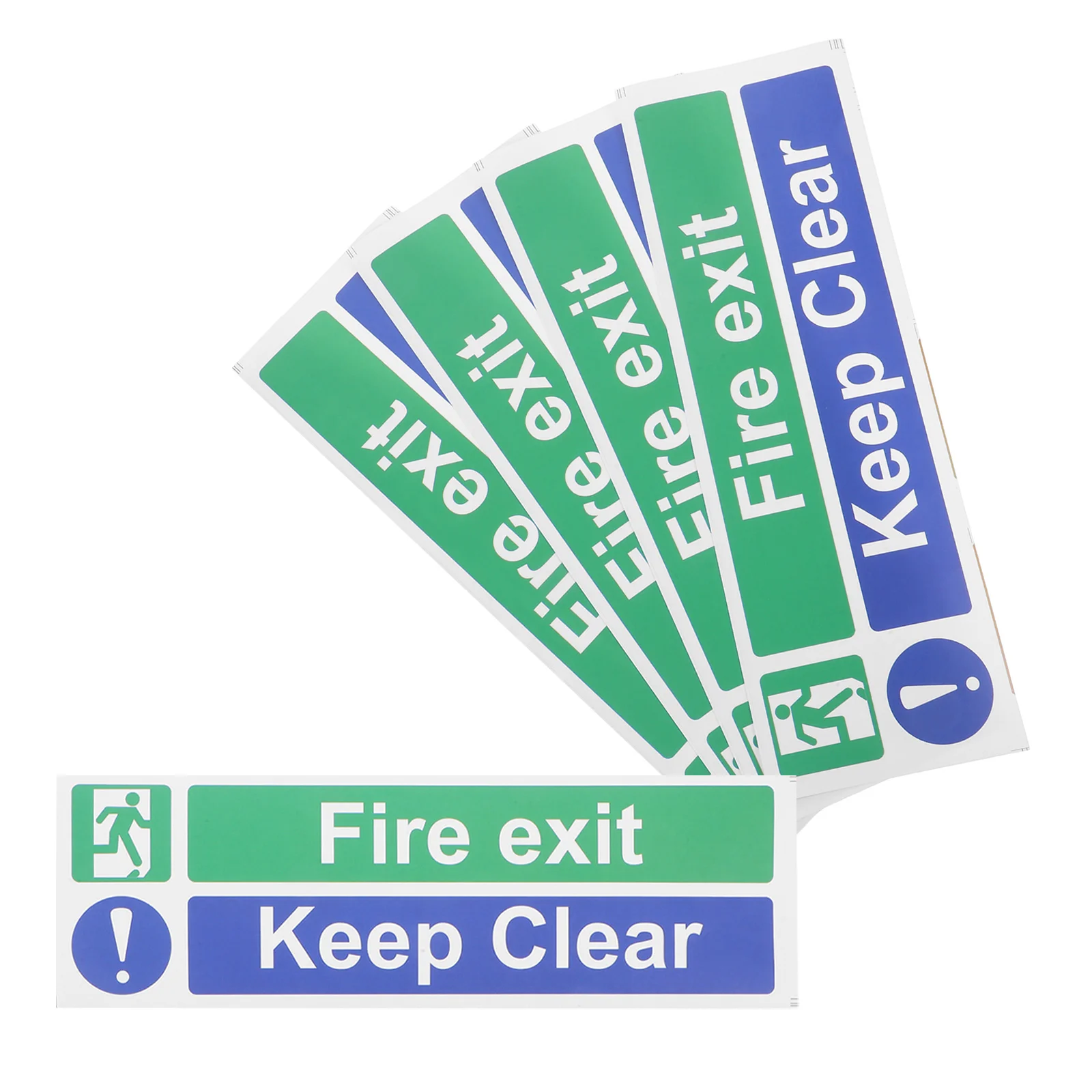 

5 Pcs Exit Reminder Stickers Signs Do Not Block Access Label Emergency Door Paper Obstruct Passage