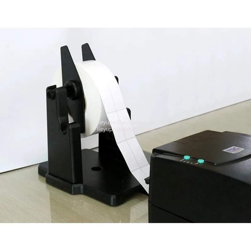 Large Roll Label Holder Manual Winding Bracket Universal Manual Crank Label Rewinder Printer External Barcode Paper Holder