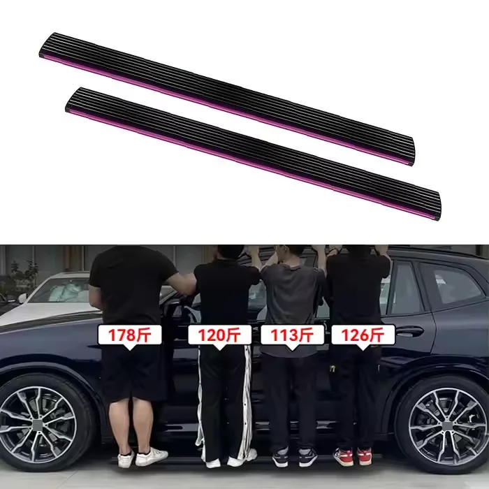 Smart Electric Side Steps, Heavy Duty Power Running Boards with 3 Brackets for Land Rover Defender, Powder Coated Aluminum Alloy