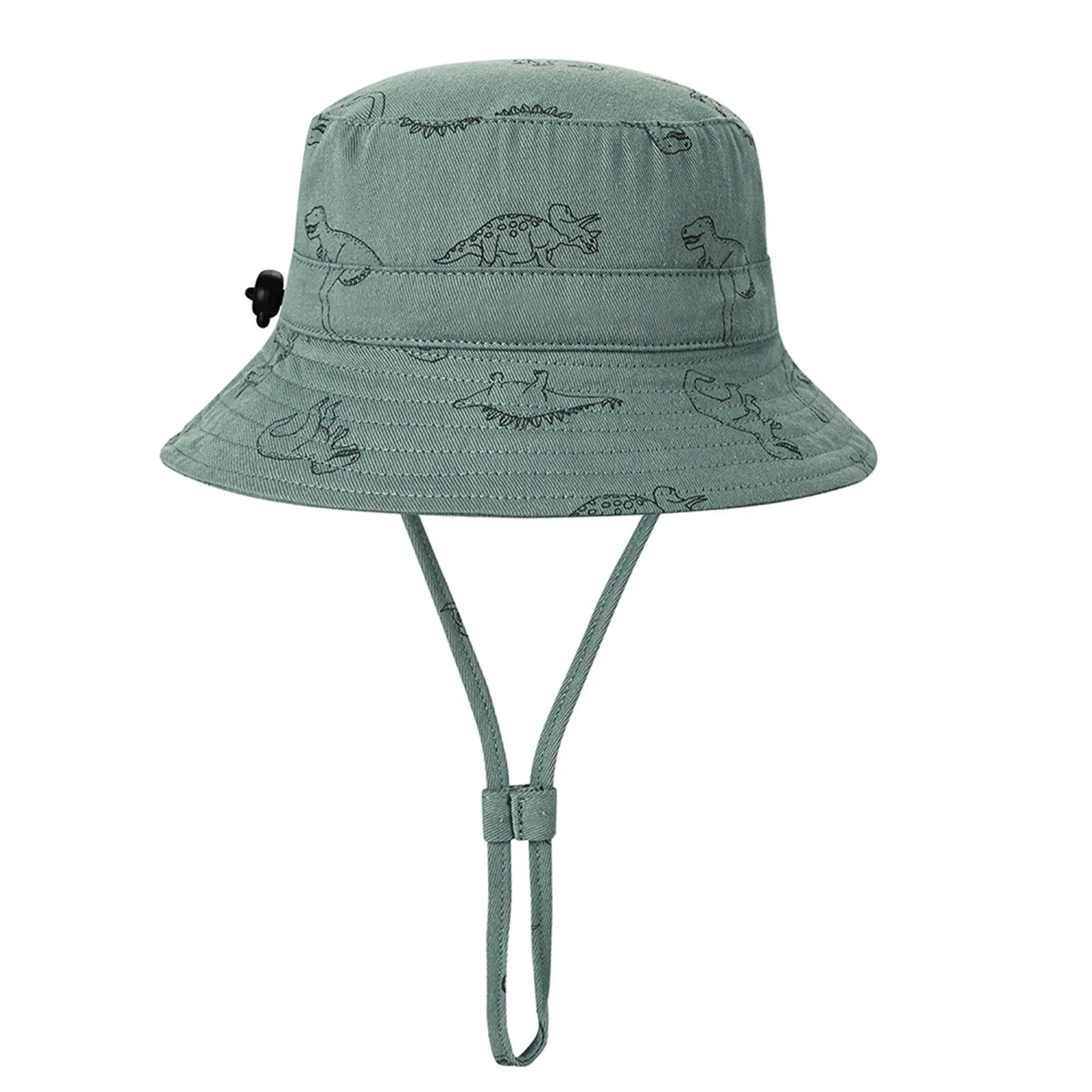 

Toddler Summer Dinosaur Prints Basin Hat Outdoor Sun Visor Adjustable Fisherman's Hat Children's Sunscreen Hat&Cap