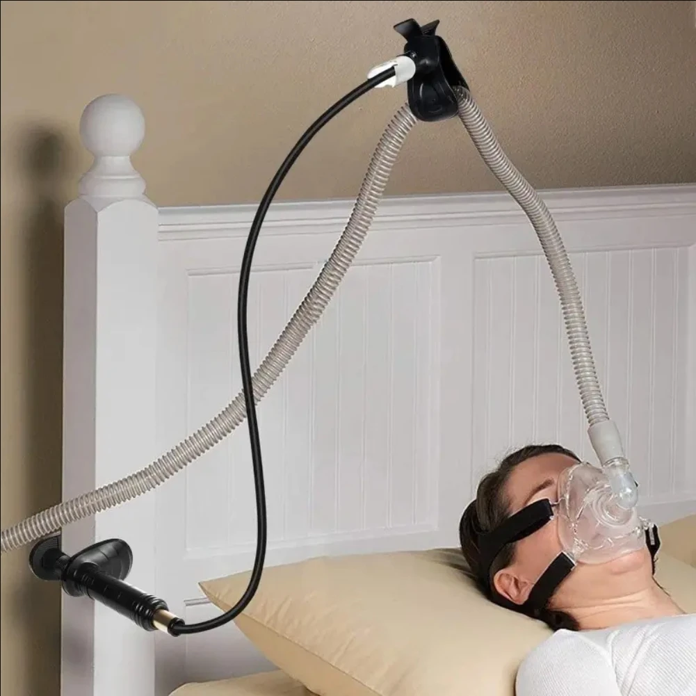 BMC CPAP Hose Holder Mask Holder With C-shaped Clip 360° Rotation Adjustable Height Prevent Condensation From Accumulating