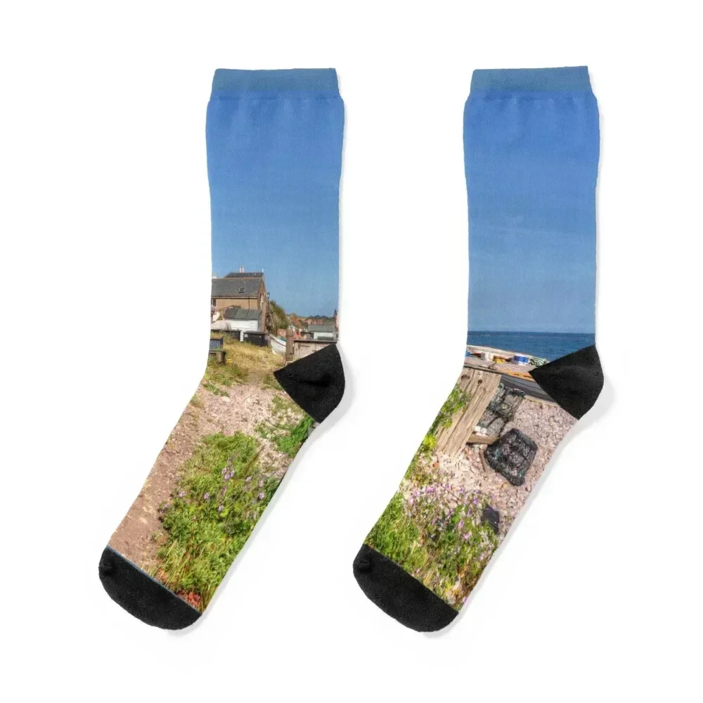 

Budleigh Beach Socks retro Sports basketball professional running Men Socks Women's