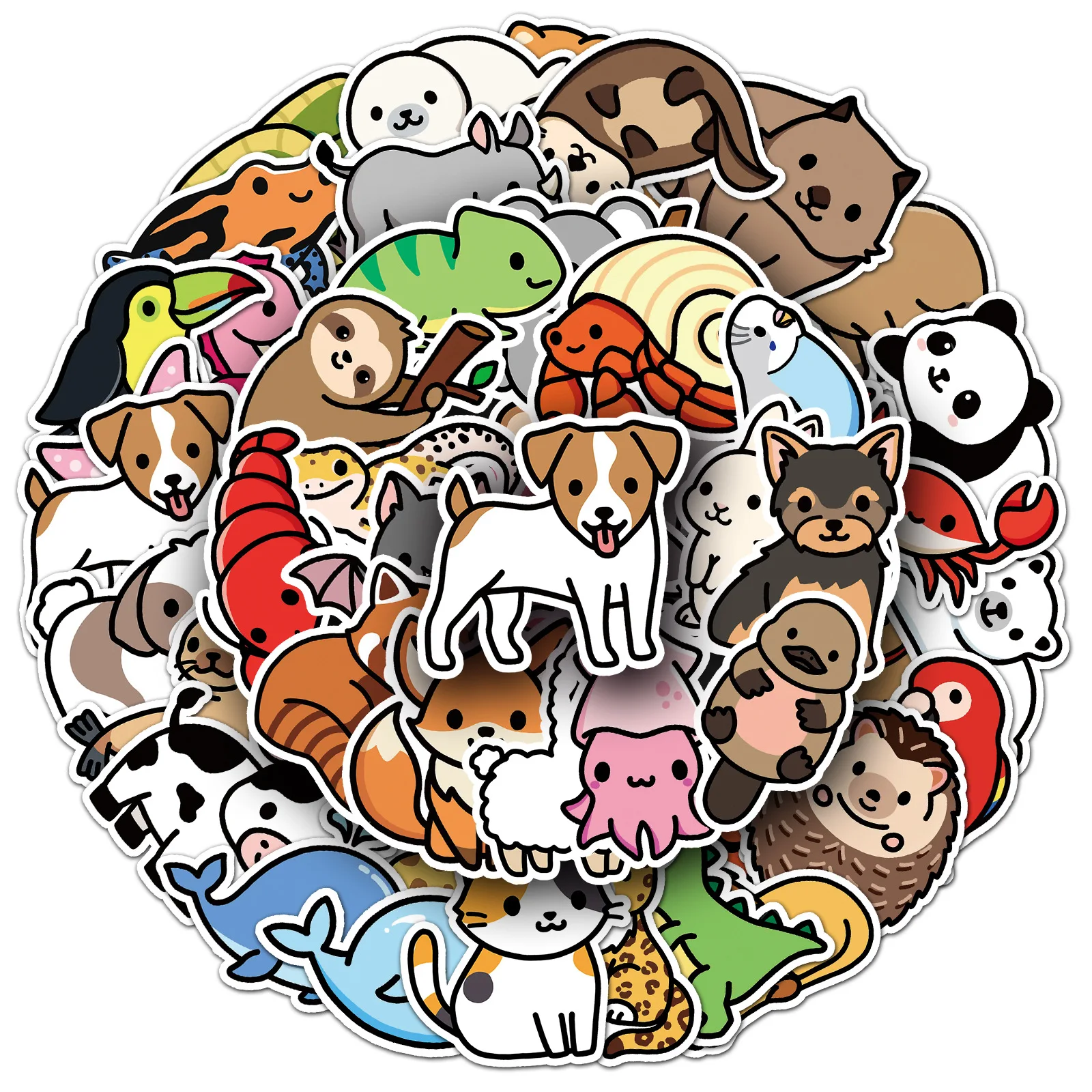 10/200pcs Cartoon Animal Illustration Graffiti Stickers Guitar Notebook Luggage DIY Waterproof Stickers