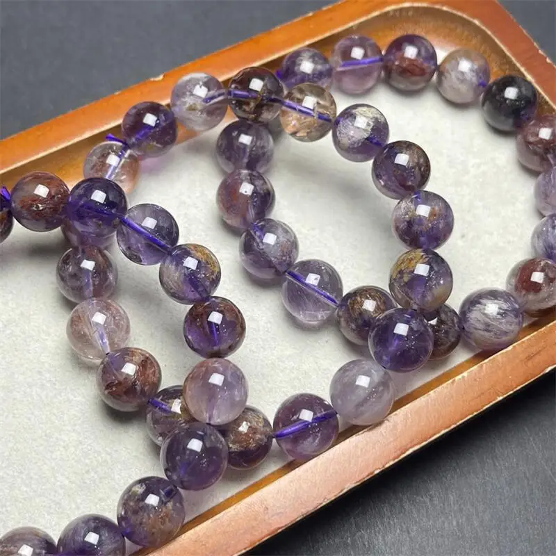 Natural Purple Garden Quartz Bracelet Crystal Yoga Reiki Healing Fengshui Stretch Female Gift 1PCS 11/12/13MM