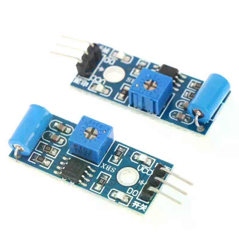 Normally Closed Vibration Sensor Module 2/4/6Pcs Adjustable Sensitivity for Smart Home Security Alarm Systems