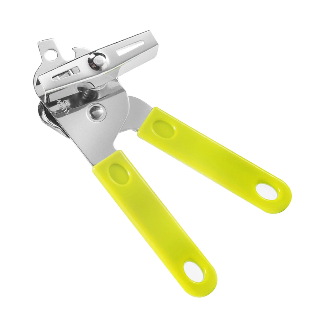 

2pcs Anti Slip Can Opener Manual Stainless Steel Green Bottle Opener Kitchen Gadget Travel Camping Picnic Outdoor Use