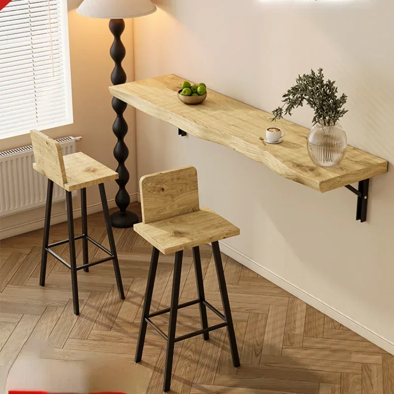 

Современный роскошный уличный барный стул для завтрака, табурет для кофейного отдыха, скандинавский дизайн из массива дерева, дизайнерский остров, эстетический магазин, мебель