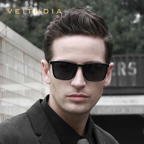 Imagen 2 del producto Marca VEITHDIA, gafas de sol para hombres y mujeres, gafas de sol Unisex Retro TR90, gafas de sol polarizadas UV400, gafas Vintage, gafas de sol para hombre 75221
