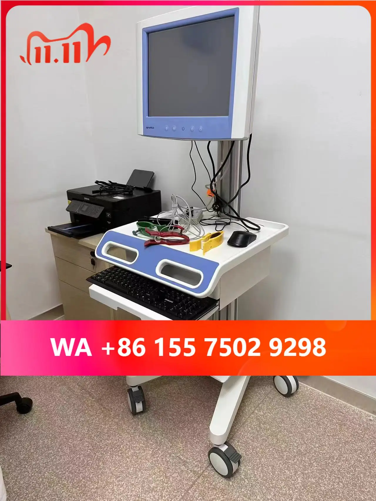 Por ized laryngoscope trolley flexible laryngoscope tower trolley trolley