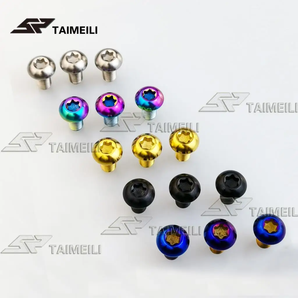 12 Stück/Titan-Bolzen M5*10mm Mountainbike-Bremsscheiben-Befestigungsschraube GR5-Material M5 Titanlegierung Metallbearbeitung Taimeili – Detail 3