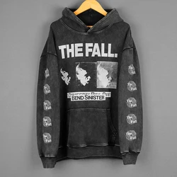 The Fall Hoodies Bend Sinister Alternative Rock Post Punk Band Washed Cotton Style Loose Long Sleeves Casual Hooded Clothes