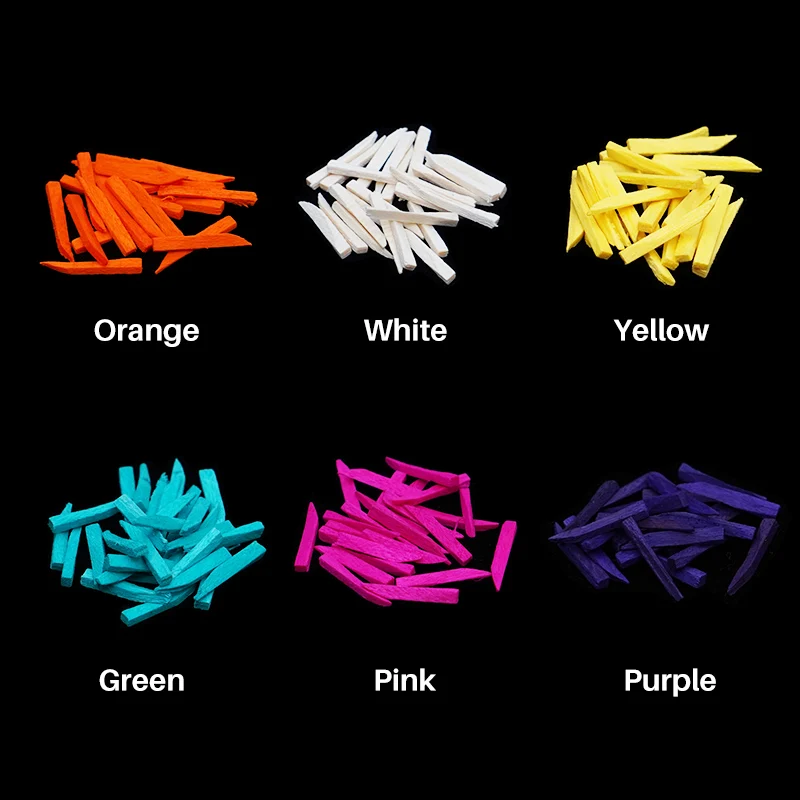 240pcs Dental Wedeges Wooden Dental Materials Colorful Disposable Restoration Interdental Composite Contoured Wedges