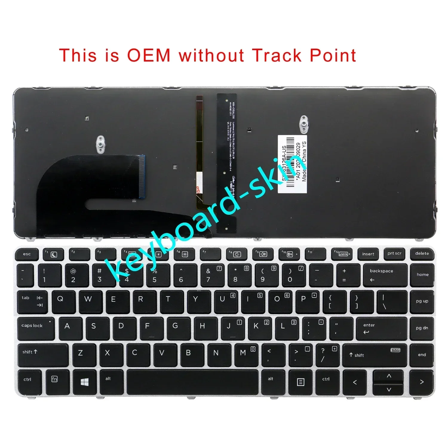 

New Backlit backlight US no-Pointer Keyboard For HP EliteBook 840 G3/745 G3/840 G4/745 G4 / ZBook 14u G4 laptop