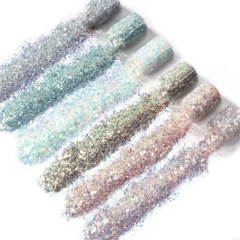 H9ED 12 Colors Chunky Glitter Sequins for Face Body Eye Hair Decor