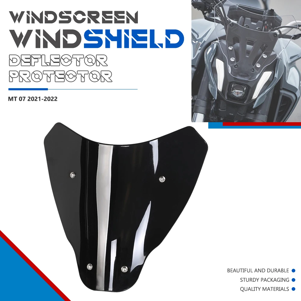 

For Yamaha MT-07 MT07 2021 2022 2023 Motorcycle Sport Windshield Viser Visor Deflector WindScreen Deflectors