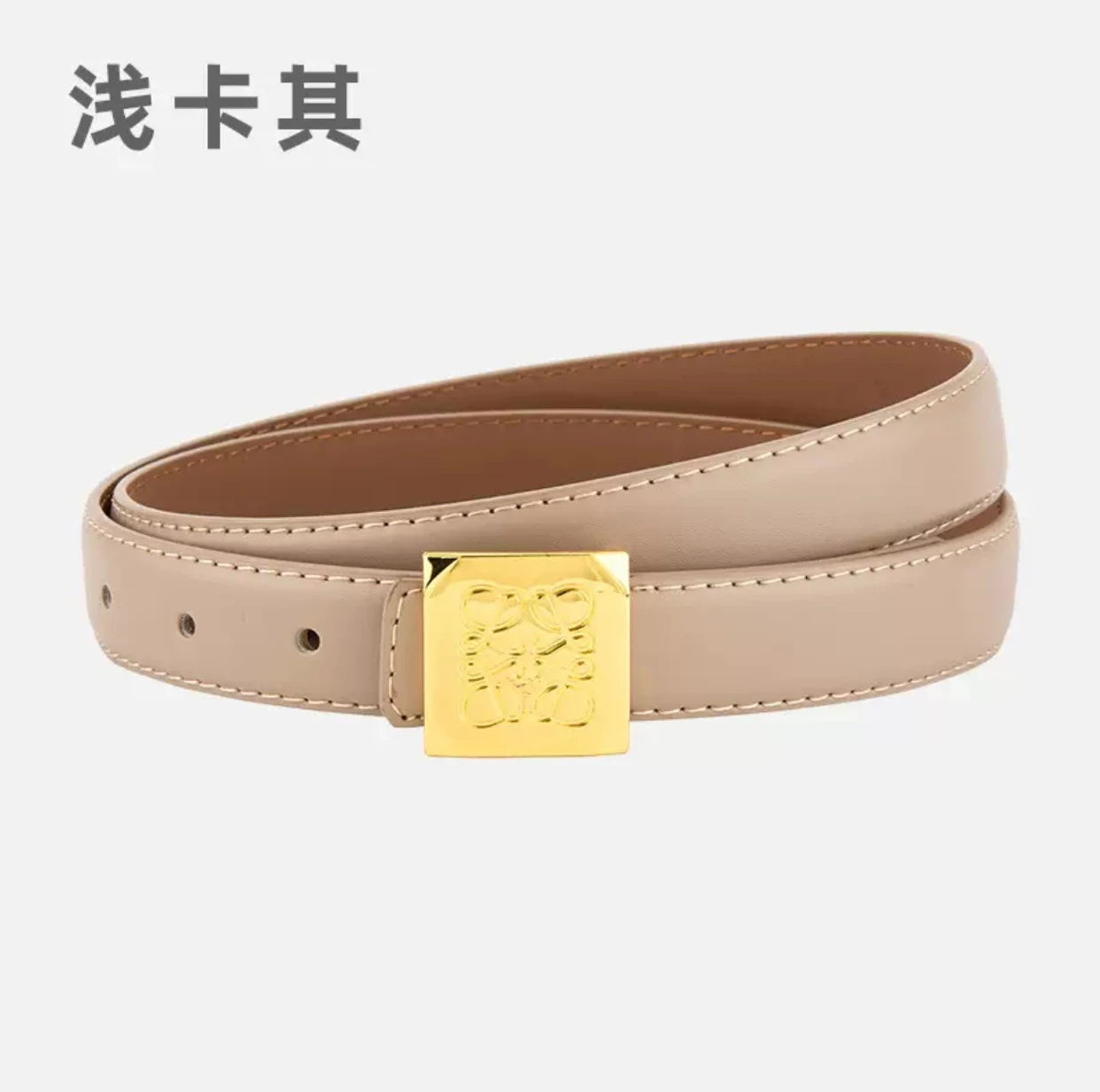

2.3 * 105cm Luxury Cowhide Genuine Leather High-end Feeling Belt Women's Flowers Versatile Jeans with Belt