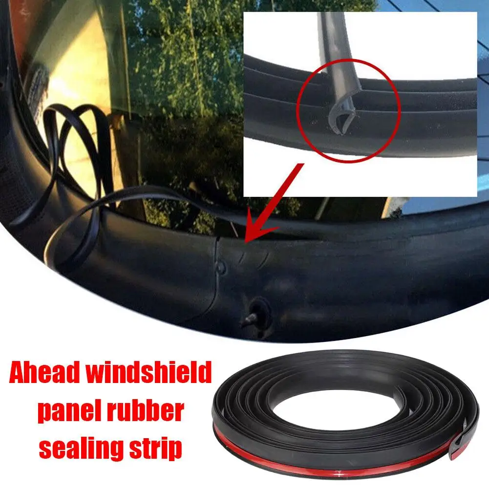 2M Car Universal Front Windshield Outer Plastic Panel Sealing Strip Deflector Rainwater Collection Panel Rubber Strip Decorative