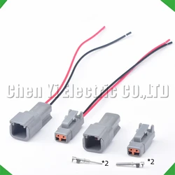 2 Pin male female Automotive waterproof connector Sealed Wire Harness Plug For Deutsch DTM DTM06-2S DTM04-2P with 15cm wires