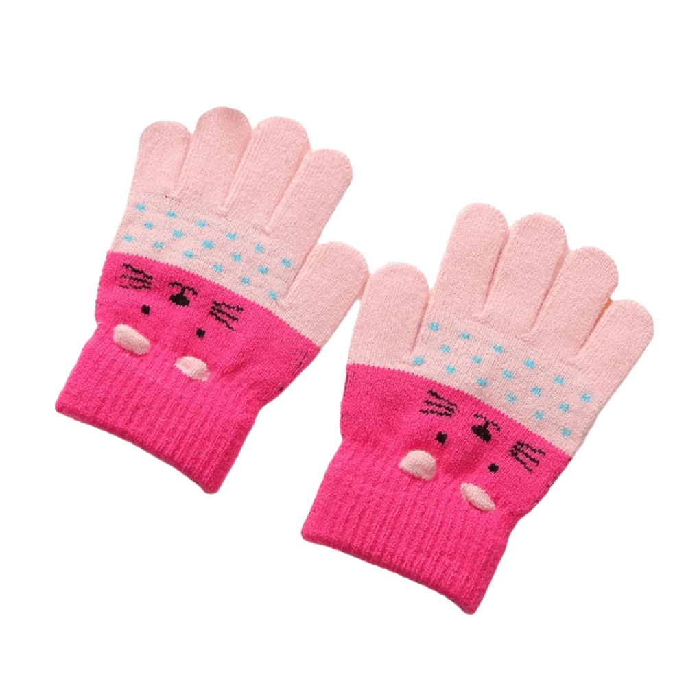 

3- 10Years Old Fashion Warm Kids Winter Gloves Windproof Candy Color Baby Gloves Soft Elastic Knitted Gloves Outdoor