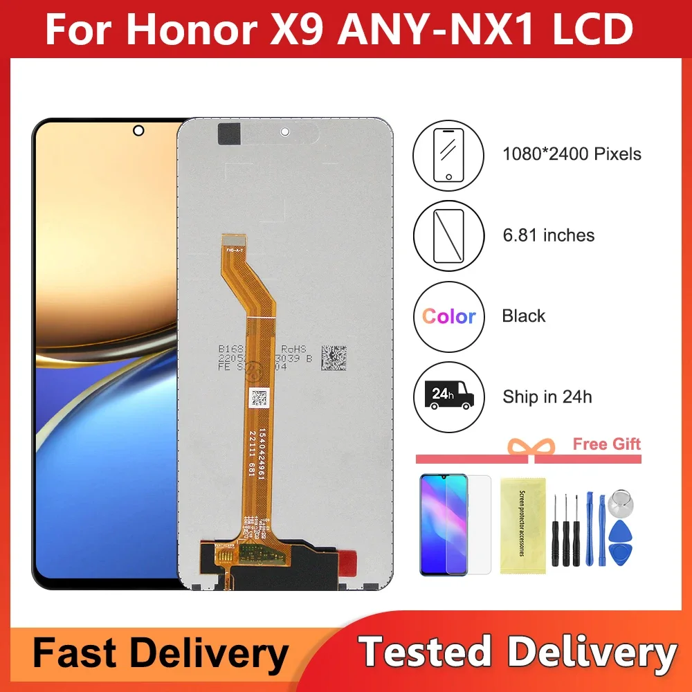 

6,81 "для Honor X9 4G/5G ЖК-экран сенсорная панель дигитайзер в сборе для Honor X9 ANY-NX1 экран с рамкой