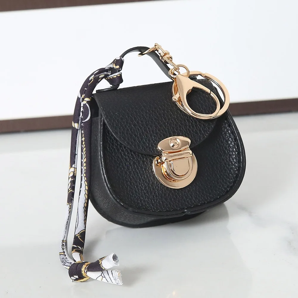 

Fashion Keychain Small Coin Purse Premium Leather Multifunction Earphone Bag Women's Bag Pendant for Women