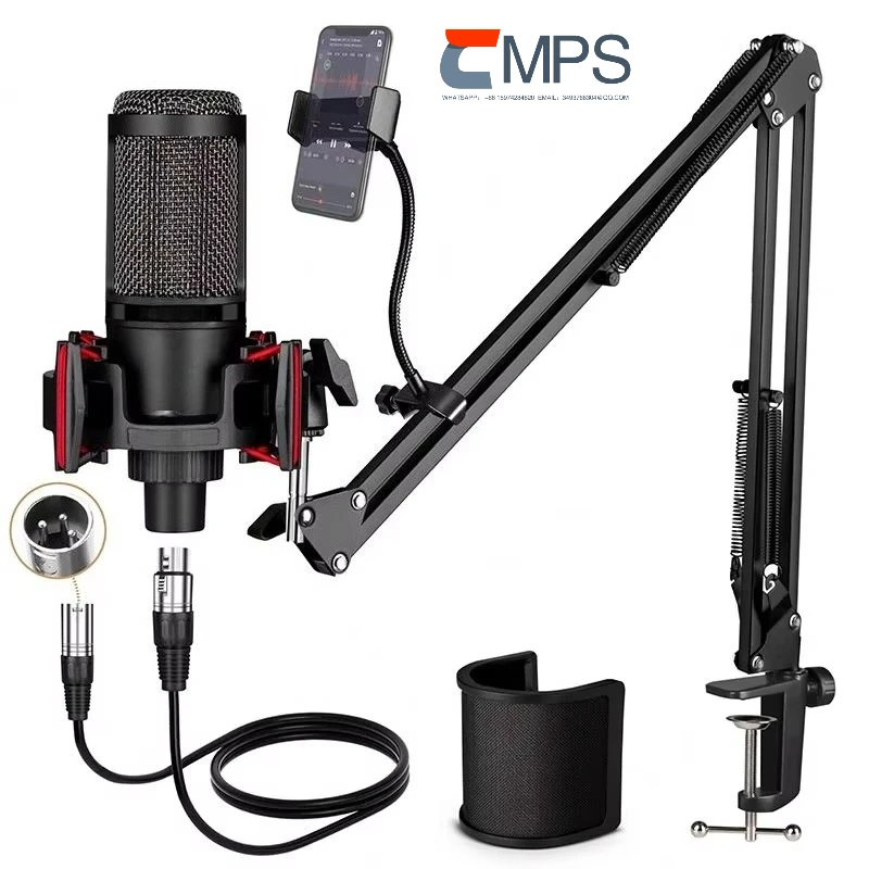 S678 Professional Podcast Equipment Kit Studio Microphone Smart Portable Sound Card for Gaming Live Streaming Church Usage
