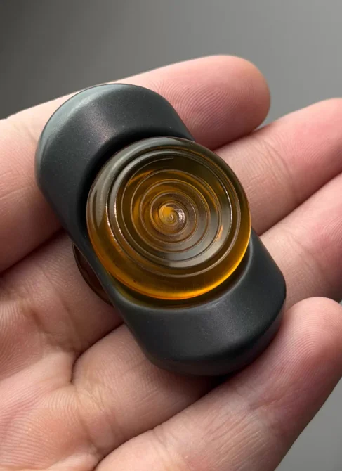 X Studio Origin Point Fidget Spinner Black Stone Wash Metal Tactile EDC Toy Portable Mini Handheld Collectible Ornament