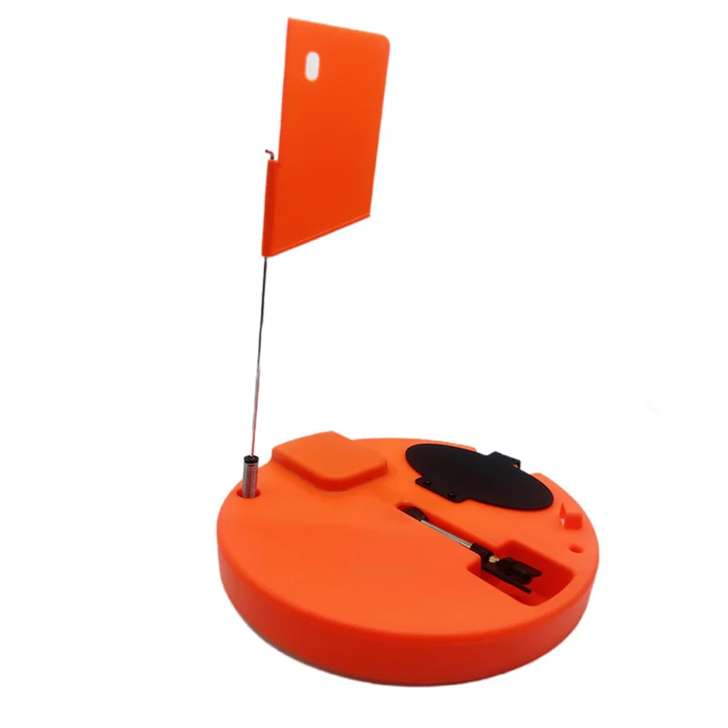 Ice Fishing Tip-Up Automatic Flag Anti-Freeze Float Orange Red Fixed Point Winter Fishing Gear