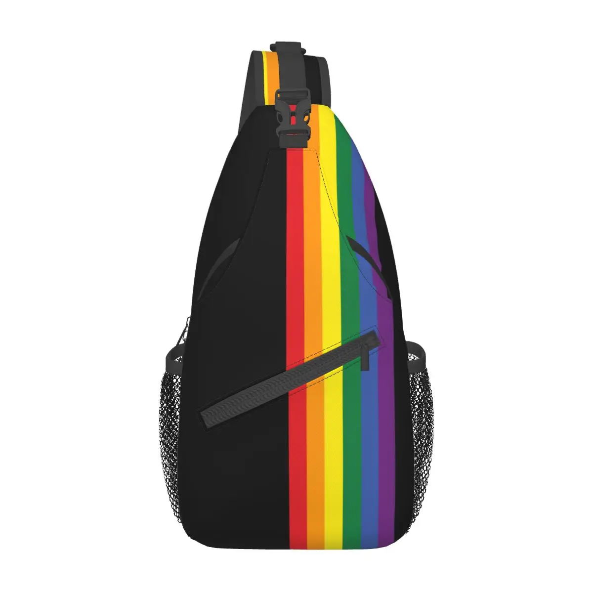 Tas selempang pelangi Pride LGBT tas dada cetak tas bahu ransel harian untuk mendaki perjalanan tas