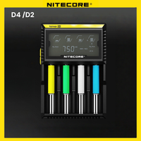 Nitecore D2 D4 Battery Charger LCD Smart Charging for 18650 14500 16340 26650 A AA AAA Batteries 12V Charger H15