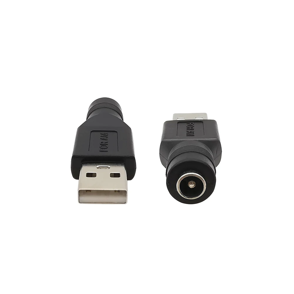 1/2/5Pcs 5.5*2.1mm Female Jack Socket to USB 2.0 Type A Male Plug DC Connector 5V Power Plugs Adapter for Laptop