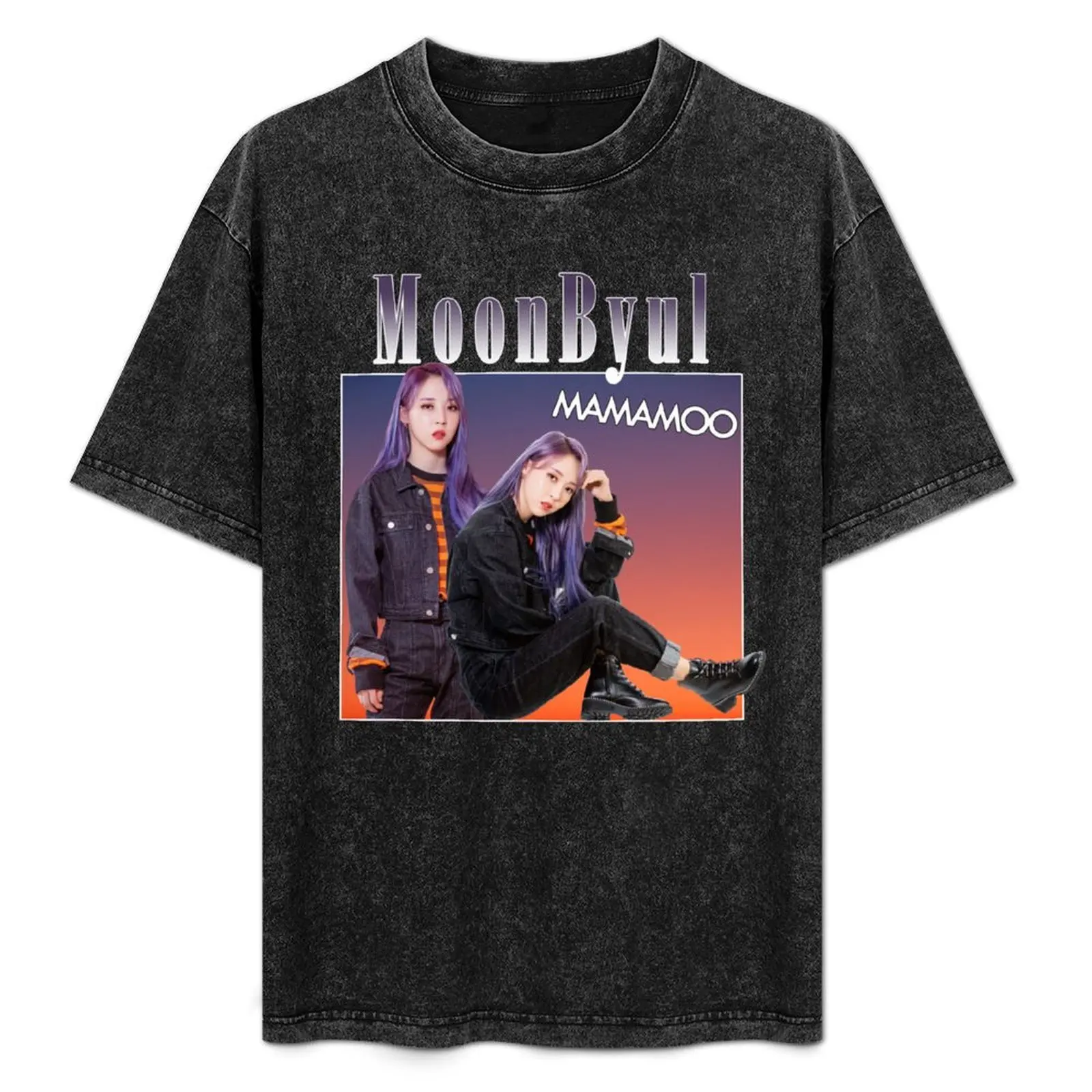 

Moonbyul MAMAMOO Vintage T-Shirt Casual Street Style Short Sleeve Tee