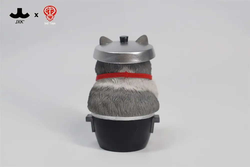 Zhaocai Damo Cat Rice Cooker, Modelo Animal Soldado Cena Acessórios, Altura 10.5cm, Coleção Brinquedos Presentes, Escala 1:6, JXK, JXK200