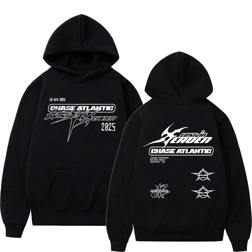 2025 Chase Atlantic Lost Europa y Gran Bretaña Tour Album Sudadera con capucha de algodón de otoño e invierno para hombres Sudadera con capucha informal de moda Harajuku