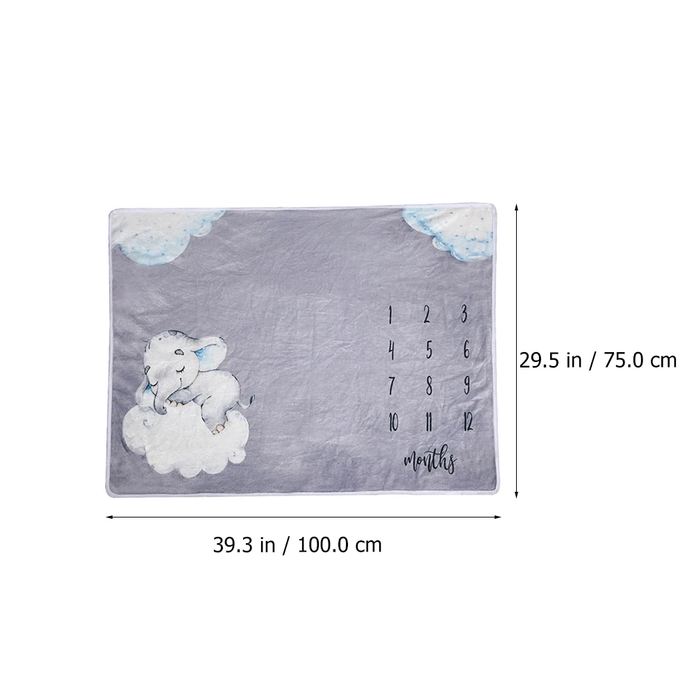 1 قطعة بطانية طفل لينة الفانيلا الشهرية صور الدعامة ذكرى السنة الأولى نمو الطفل بطانية شهرية