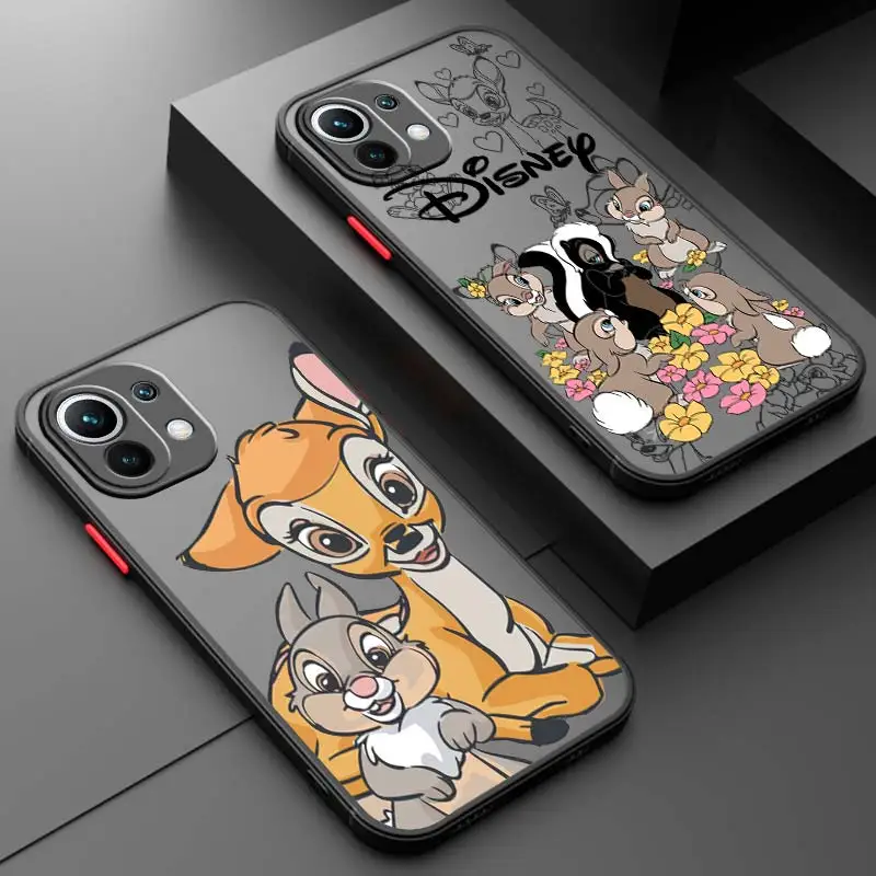 Thumper Bambi Disney For Xiaomi Mi 13 12 12S 12T 12X 11 11T 10 9T Lite Pro Ultra Frosted Translucent Phone Case