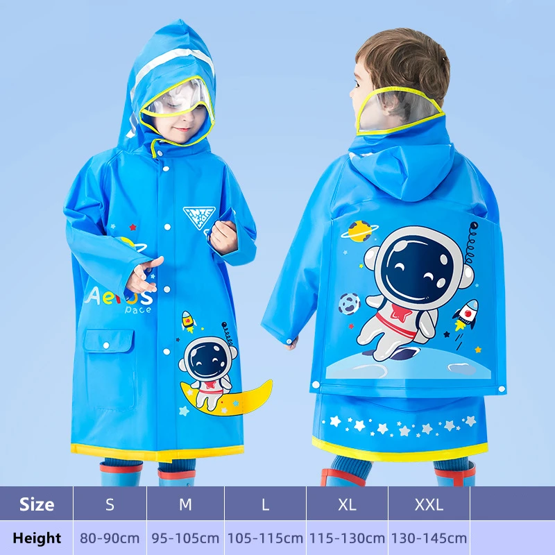 Children's Raincoat Girls' Boys' Kindergarten Children's Primary School Children's Baby Schoolbag Position Waterproof Raincoat