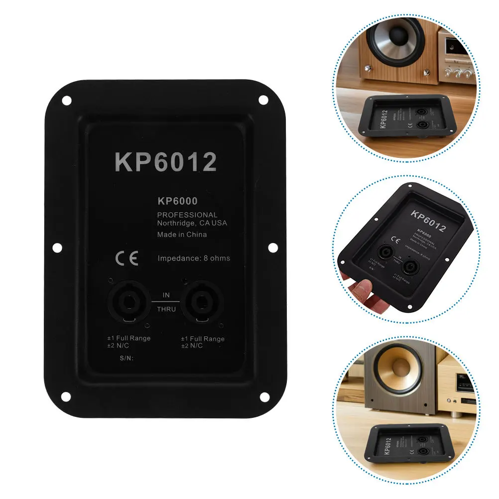 2 pcs Papan Terminal Speaker Besi Konektor Kabel Kotak Speaker Untuk Subwoofer Stage Box 612 Sistem Audio Rumah Mobil Pelat Sambungan